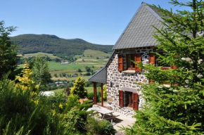 Farmhouse with mountain view